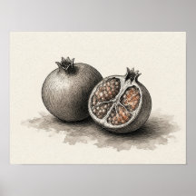 Œuvre d'art murale de grenade Cuisine Nature morte