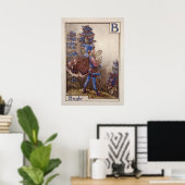 Poster Œuvre d'art murale de l'alphabet féerique vintage (Bureau à domicile)