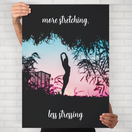 Poster Œuvre d'art murale de motivation de yoga
