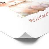 Poster Oeuvre d'art murale de nurserie à monogramme flora (Coin)