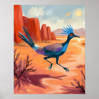 Poster Œuvre d'art murale de paysage du sud-ouest Desert 