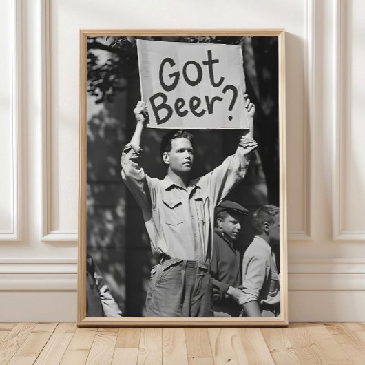Poster Oeuvre d'art murale de protestation contre la bièr