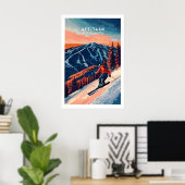 Poster Œuvre d'art murale de ski Attitash 1 (Bureau à domicile)