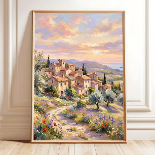 Poster Œuvre d'art murale de Tuscan Spring Village
