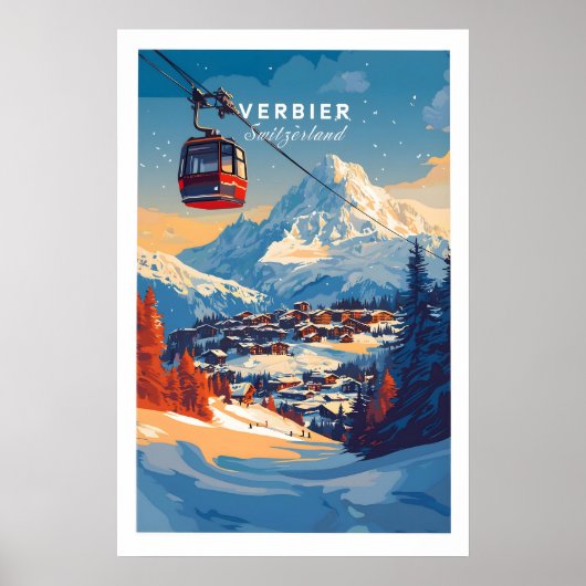 Poster Œuvre d'art murale de Verbier 1 (Devant)