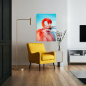 Poster Œuvre d'art murale flamant rose
