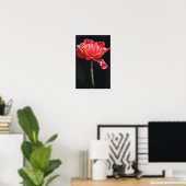 Poster Œuvre d'art murale. Fleur dans les ténèbres (Bureau à domicile)