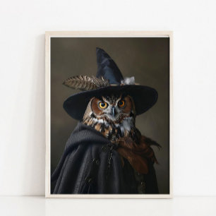 Poster Œuvre d'art murale Halloween, Peinture vintage de