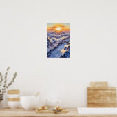 Poster Œuvre d'art murale. Icebergs (Cuisine)