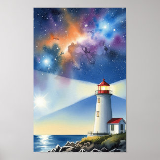 Poster Œuvre d'art murale. Île du phare