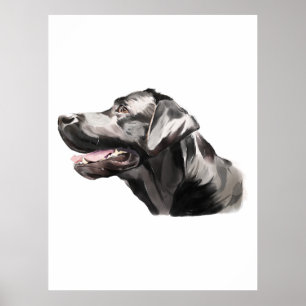 Poster Œuvre d'art murale Labrador Retriever, Peinture à
