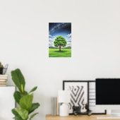 Poster Œuvre d'art murale. L'arbre solitaire (Bureau à domicile)