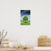 Poster Œuvre d'art murale. L'arbre solitaire (Cuisine)