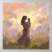 Poster Œuvre d'art murale mère et enfant (Devant)