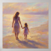 Poster Œuvre d'art murale mère et fille (Devant)