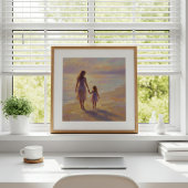 Poster Œuvre d'art murale mère et fille