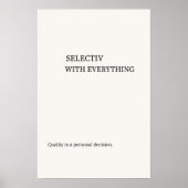 Poster Œuvre d'art murale minimaliste sélective (Devant)