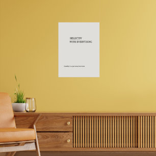 Poster Œuvre d'art murale minimaliste sélective