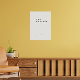 Poster Œuvre d'art murale minimaliste sélective