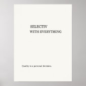 Poster Œuvre d'art murale minimaliste sélective (Devant)