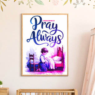 Poster Œuvre d'art murale pour la nurserie chrétienne « P