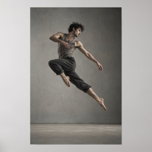 Poster Œuvre d'art murale représentant un danseur masculi