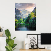 Poster Œuvre d'art murale représentant un lever de soleil (Bureau à domicile)
