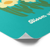 Poster Œuvre d'art murale rétro Daisy Bloom With Grace (Coin)