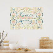 Poster Œuvre d'art murale « Rêve quand même » (Cuisine)