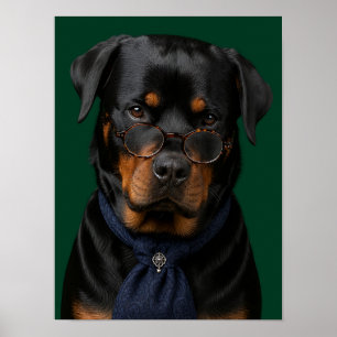 Poster Œuvre d'art murale Rottweiler — Professeur disting