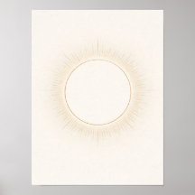 Œuvre d'art murale solaire minimale céleste – Beig