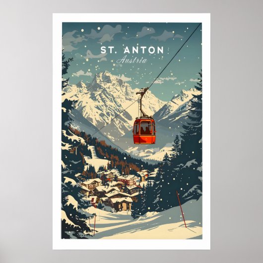 Poster Œuvre d'art murale St Anton 1 (Devant)