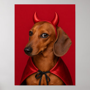 Poster Œuvre d'art murale teckel — Portrait de l'animal d