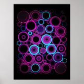 Poster Œuvre d'art numérique Matrix Synthwave Électrique (Devant)