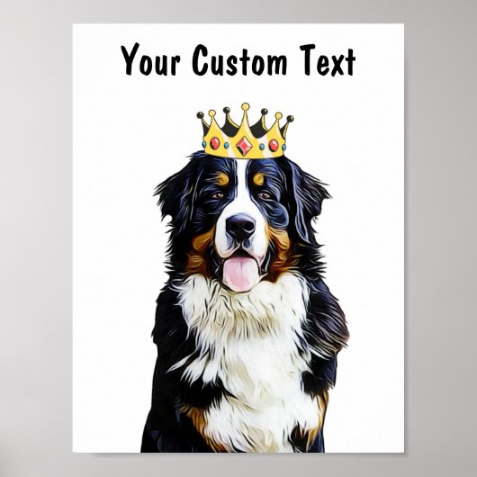 Poster Œuvre d'art personnalisée pour chien | Border Coll (Devant)