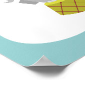 Poster Œuvre d'art personnalisée pour la nurserie Éléphan (Coin)