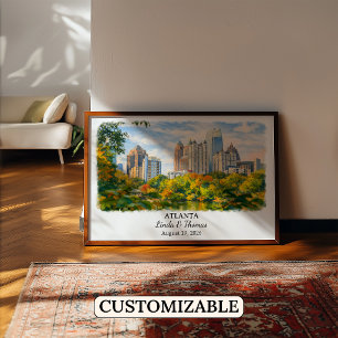 Poster Œuvre d'art personnalisée pour les murs d'Atlanta,