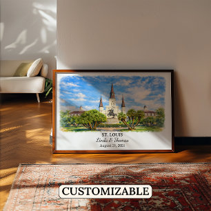 Poster Œuvre d'art personnalisée sur toile de St. Louis,