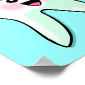 Poster Oeuvre d'art pour dentistes de brosse et de fleur (Coin)