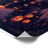 Poster Œuvre d'art pour maison hantée Halloween – Nuit ef (Coin)