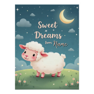 Poster Œuvre d'art pour mur de ferme – Moutons mignons so