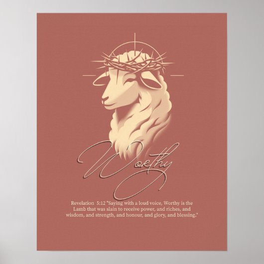 Poster Œuvre d'art scripturaire de foi chrétienne digne (Devant)