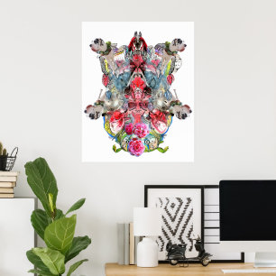 Poster Œuvre d'art surréaliste visionnaire   Fantaisie sy