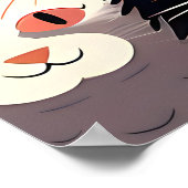 Poster Oeuvre d'art vif avec P jaune, noir et blanc (Coin)