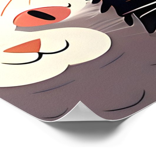 Poster Oeuvre d'art vif avec P jaune, noir et blanc (Coin)