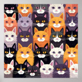 Poster Oeuvre d'art vif avec P jaune, noir et blanc (Devant)