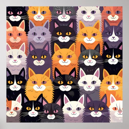 Poster Oeuvre d'art vif avec P jaune, noir et blanc (Devant)