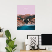 Poster Oeuvre d'artisanat de voyage de Big Sur, Californi (Bureau à domicile)