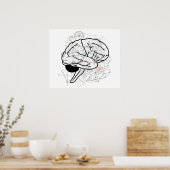 Poster Oeuvre De Cerveau Créative Avec Thème Science (Cuisine)
