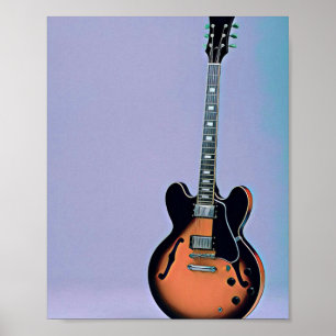 Poster oeuvre de guitare vintage